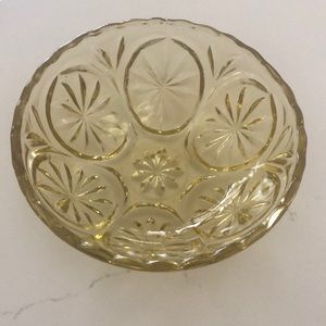 DEPRESSION GLASS Amber Bowl 4 1/2inch